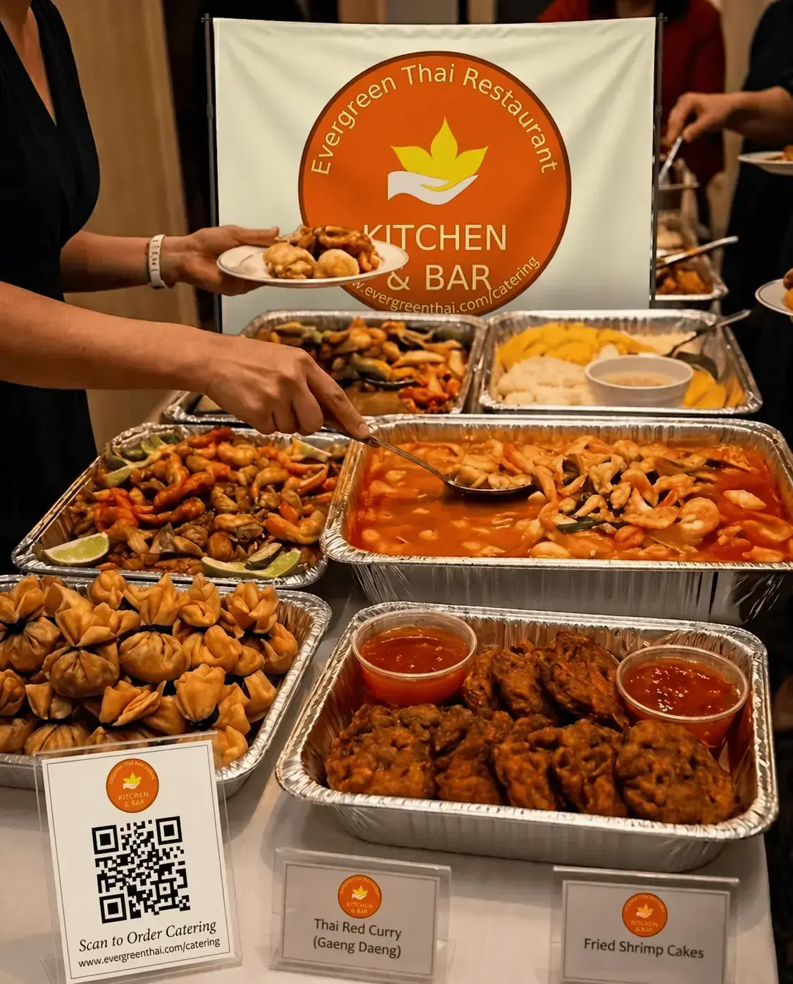 Vegetarian catering trays sized for a 20-person office lunch